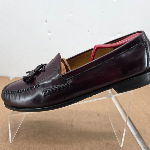 Cole Haan Men's Burgundy Leather Pinch Tassel Loafer Slip-On Shoe Size 12D 03507 - Picture 5 of 9